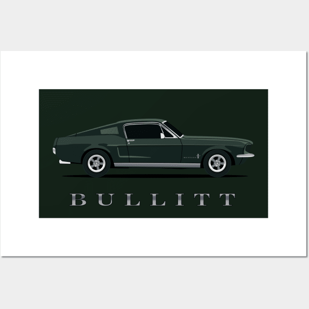 Mustang Bullitt Wall Art by AutomotiveArt